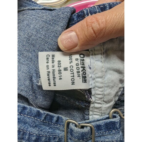 OshKosh B'Gosh Vestbak Toddler Boys Denim Overalls Bibs Size M Medium - Picture 3 of 4